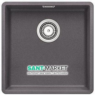 Мийка для кухні квадратна BLANCO SUBLINE 400-F SILGRANIT темна скеля 523495