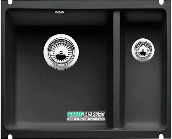 Мойка для кухни прямоугольная BLANCO SUBLINE 350/150-U керамика PuraPlus  под столешницу  черный 523747