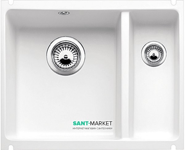 Мойка для кухни прямоугольная BLANCO SUBLINE 350/150-U керамика  под столешницу  глянцевый белый 514522