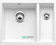 Мойка для кухни прямоугольная BLANCO SUBLINE 350/150-U керамика  под столешницу  глянцевый белый 514522