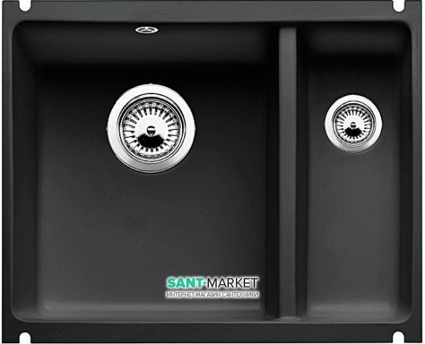 Мойка для кухни прямоугольная BLANCO SUBLINE 350/150-U керамика PuraPlus  под столешницу  черный 523747