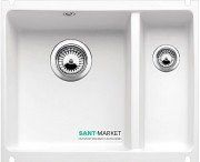 Мойка для кухни прямоугольная BLANCO SUBLINE 350/150-U керамика  под столешницу  глянцевый белый 514522