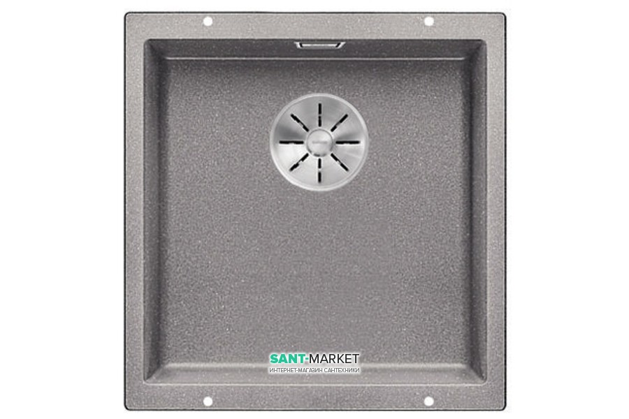 Мийка для кухні прямокутна Blanco SUBLINE 400-U SILGRANIT штучний граніт алюметаллик 523424