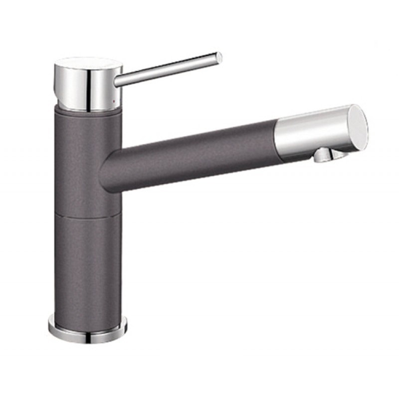 Змішувач для кухні Blanco Alta Compact змішувач хром / темна скеля 518810