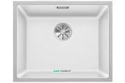 Мойка для кухни прямоугольная Blanco SUBLINE 500-IF искусственный гранит  стальной кант  белый 524110