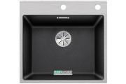Мойка для кухни прямоугольная Blanco SUBLINE 500-IF/A искусственный гранит  стальной кант  клапан-автомат  антрацит 524111
