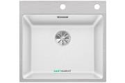 Мойка для кухни прямоугольная Blanco SUBLINE 500-IF/A искусственный гранит  стальной кант  клапан-автомат  белый 524112
