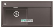 Мийка для кухні прямокутна BLANCO Zenar XL 6S врізна чаша зліва з клапаном-автоматом темна скеля 523975