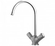 Смеситель для кухни Blanco Amona двухвентильный  хром/алюметаллик 520771