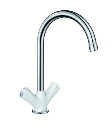 Змішувач для кухні Blanco Amona двухвентильний хром / білий 520772