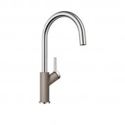 Смеситель для кухни Blanco Carena однорычажный  серый беж 520978