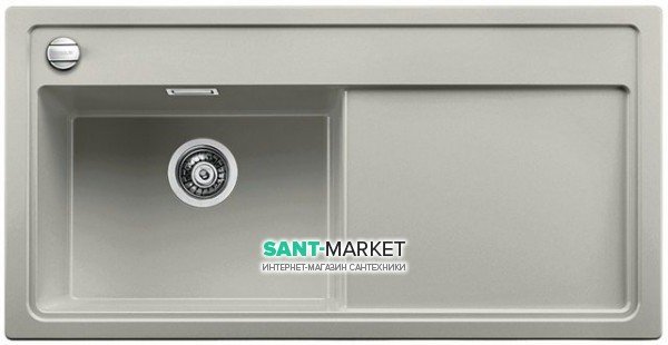 Мийка для кухні прямокутна BLANCO Zenar XL 6S врізна чаша зліва з клапаном-автоматом перловий 523977