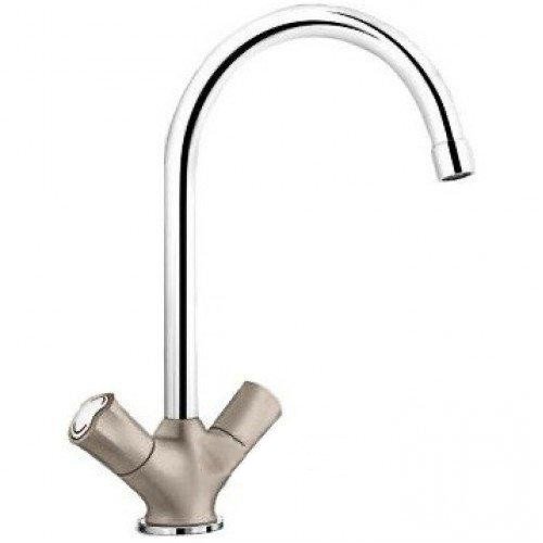 Змішувач для кухні Blanco Amona двухвентильний хром / сірий беж 520775