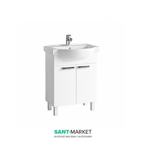 Тумба под раковину Kolo Freja 55 см белый глянец 89474001