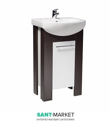 Тумба під раковину Kolo Runa підлоги 56.5 см венге / білий глянець 89476000