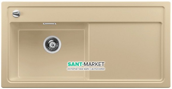 Мийка для кухні прямокутна BLANCO Zenar XL 6S врізна чаша зліва з клапаном-автоматом шампань 523980