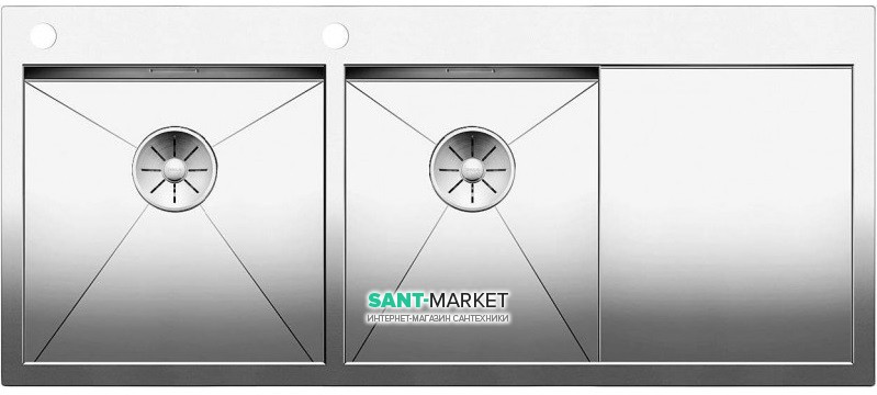 Мойка для кухни прямоугольная Blanco ZEROX 8 S-IF/А чаша слева  нержавеющая сталь  зеркальная полировка 521650