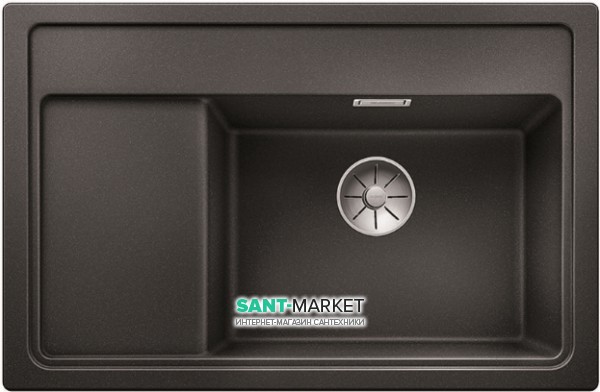 Мийка для кухні прямокутна BLANCO Zenar XL 6S Compact врізна з клапаном-автоматом антрацит 523706