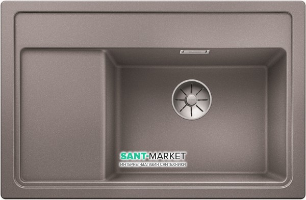Мийка для кухні прямокутна BLANCO Zenar XL 6S Compact врізна з клапаном-автоматом алюметаллик 523708