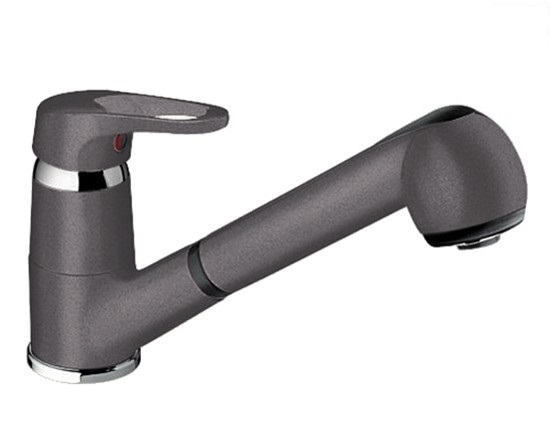 Смеситель для кухни Blanco Wega-S SILGRANIT® однорычажный  темная скала 518805