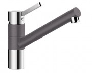 Смеситель для кухни Blanco Tivo SILGRANIT® однорычажный  хром/темная скала 518800