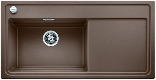 Мийка для кухні прямокутна BLANCO Zenar XL 6S врізна чаша зліва з клапаном-автоматом мускат 523982