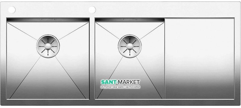 Мийка для кухні прямокутна Blanco ZEROX 8 S-IF / А чаша зліва нержавіюча сталь дзеркальна поліровка 521650