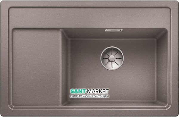 Мойка для кухни прямоугольная BLANCO Zenar XL 6S Compact врезная  с клапаном-автоматом  алюметаллик 523708