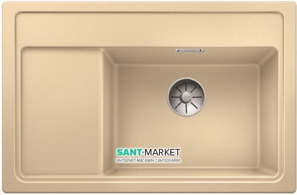 Мийка для кухні прямокутна BLANCO Zenar XL 6S Compact врізна з клапаном-автоматом шампань 523760