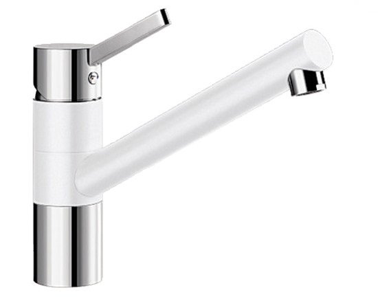 Смеситель для кухни Blanco Tivo SILGRANIT® однорычажный  хром/белый 517603