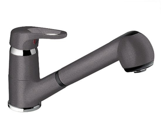 Змішувач для кухні Blanco Wega-S SILGRANIT® змішувач темна скеля 518805