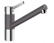 Змішувач для кухні Blanco Tivo SILGRANIT® змішувач хром / темна скеля 518800