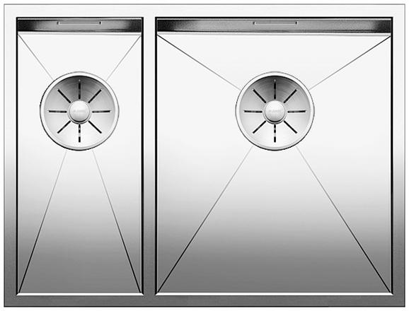 Мийка для кухні прямокутна Blanco ZEROX 340/180-U чаша справа нержавіюча сталь дзеркальна поліровка 521614