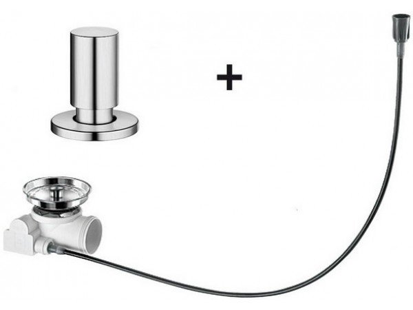 Набор доукомплектации клапаном-автоматом с ручкой Blanco нержавеющая сталь зеркальная полировка 517545