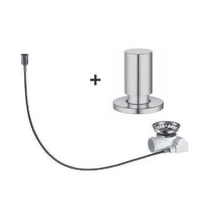 Набор доукомплектации клапаном-автоматом с ручкой Blanco нержавеющая сталь матовая полировка 517546