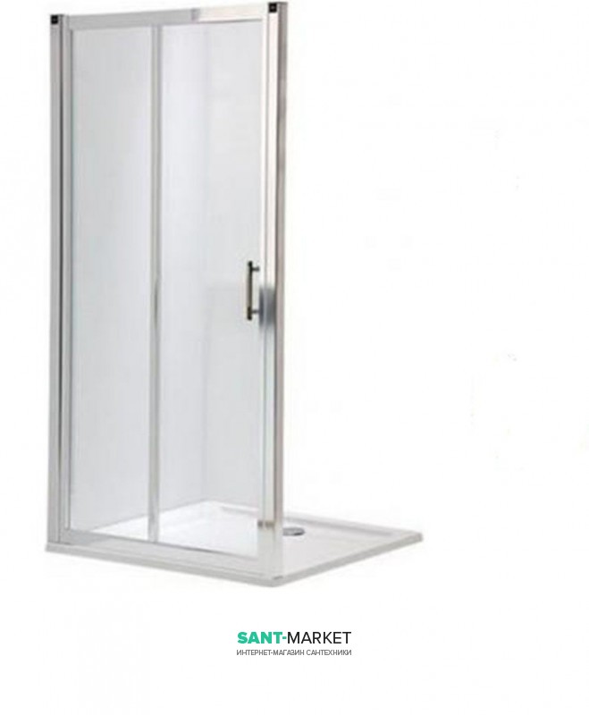 Душові двері в нішу Kolo GEO 6 скляна розсувна 120х190 частина 1/2 GDRS12222003A