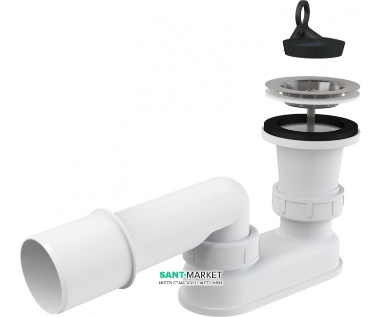 Сифон для душевого поддонa AlcaPlast Ø50 мм с гидрозатвором A461-50