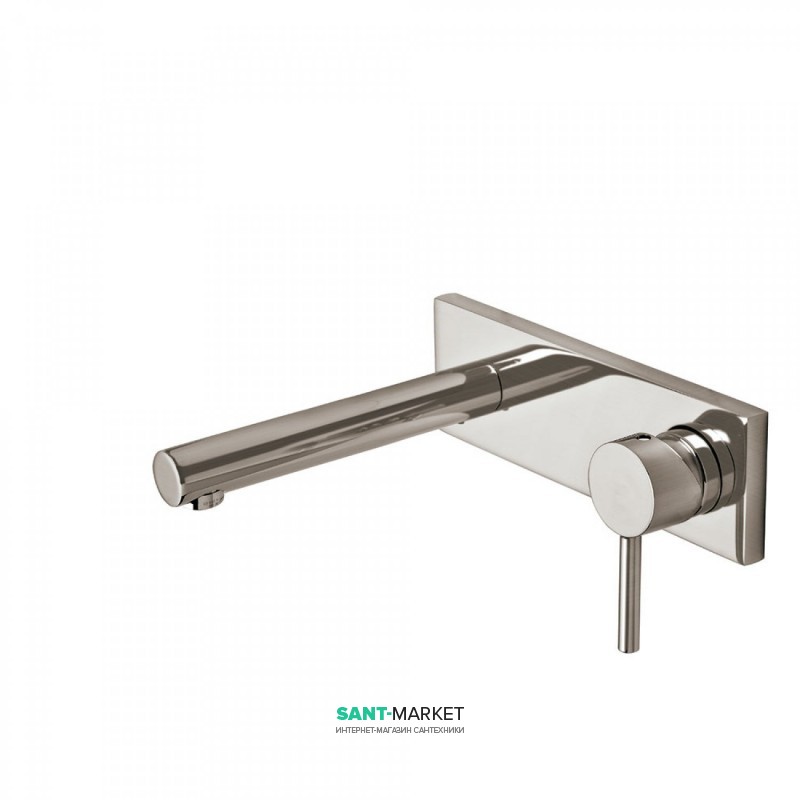 Смеситель для раковины однорычажный настенный Tres Kitchen Exsclusive сталь 06220002AC