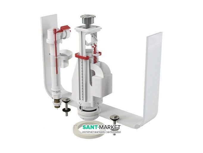 Выпускной механизм AlcaPlast с двойной кнопкой хром SA08ASK 1/2