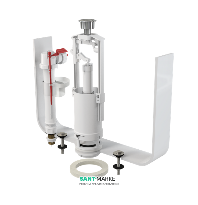 Випускний механізм AlcaPlast зі стоп кнопкою хром SA2000SK 1/2 CHROM