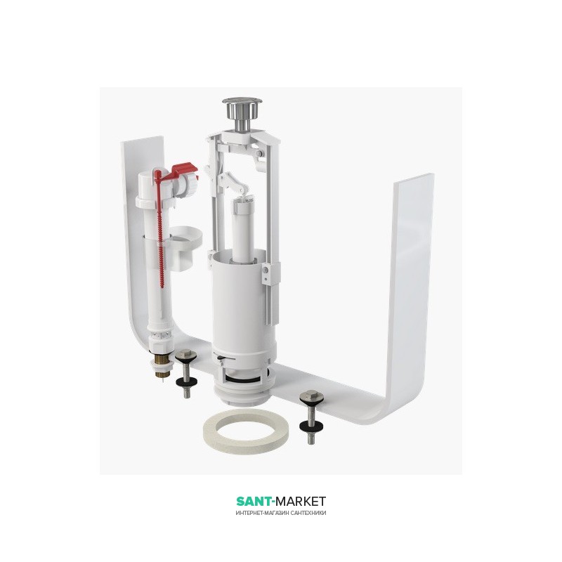 Выпускной механизм AlcaPlast со стоп кнопкой хром SA2000SK 3/8