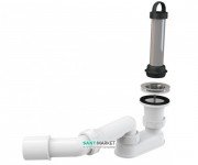 Сифон для душевого поддонa AlcaPlast Ø50 мм с гидрозатвором и коленом A462-50