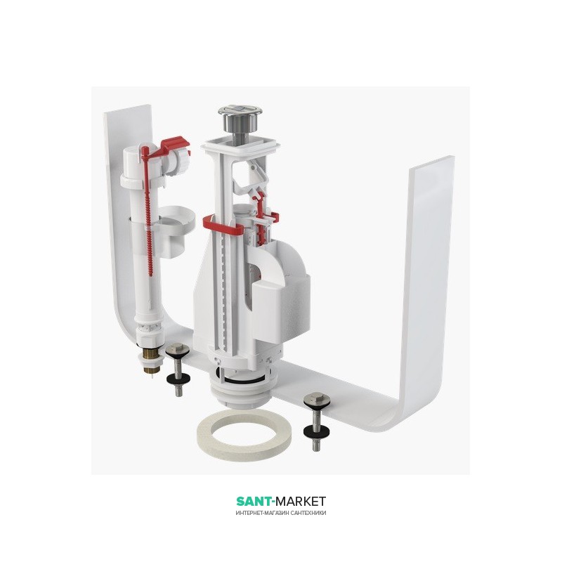 Випускний механізм AlcaPlast з подвійною кнопкою хром SA08SK 1/2 