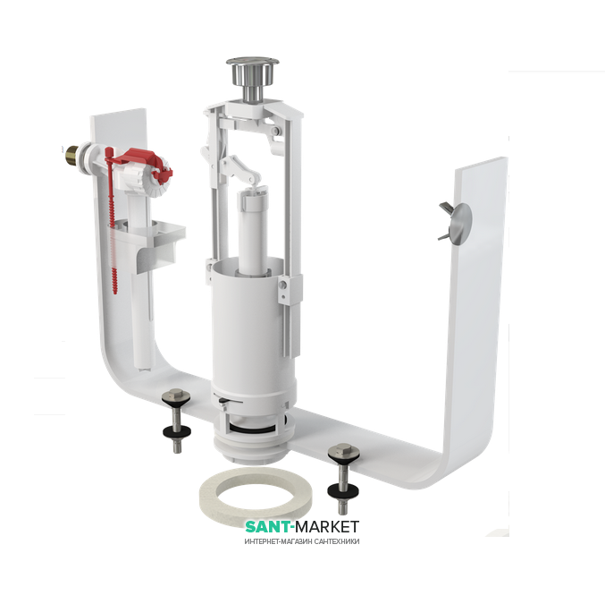 Выпускной механизм AlcaPlast со стоп кнопкой хром SA2000K 1/2