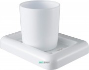 Cтакан для зубных щеток Haceka Yoly подвесной пластик белый 1137987