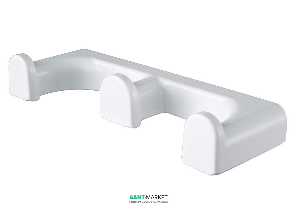 Крючок для ванной Haceka Yoly тройной пластик белый 1138000
