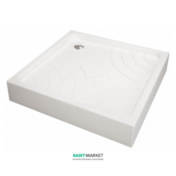 Душовий піддон Koller Pool Cola-P 90x90 см квадратний акрил білий 8KP0023
