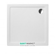 Душевой поддон Koller Pool Flat Kvadro 80x80 см квадратный акрил белый 8KP0118