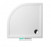 Душевой поддон Koller Pool Flat Round 100x100 см полукруглый акрил белый 8KP0117