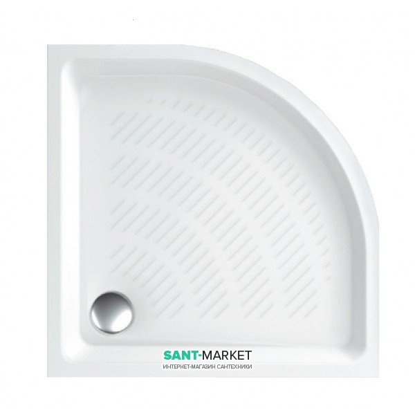 Душовий піддон Koller Pool Round 80x80 см напівкруглий акрил білий ROUND80R